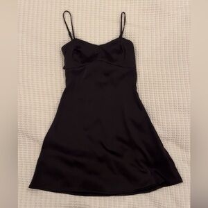 Urban Outfitters Satin Black Dress